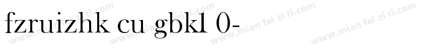 fzruizhk_cu gbk1 0字体转换